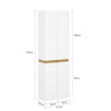 SoBuy KSB01-W Armario Multiusos Ropero con 2 Puertas 61 x 30 x 192 cm Blanco