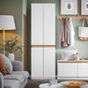 SoBuy KSB01-W Armario Multiusos Ropero con 2 Puertas 61 x 30 x 192 cm Blanco
