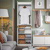 SoBuy KSB01-W Armario Multiusos Ropero con 2 Puertas 61 x 30 x 192 cm Blanco