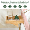 SoBuy NKD01-N Clipe de prateleira de cabeceira com ranhuras para cabos Bambu natural 36x25x9cm