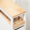 Detalle madera caucho natural encimera carrito SoBuy NSR11-WN MDF alta calidad resistente