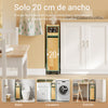 SoBuy NSR14-GR Carrito Estrecho Multiusos con Ruedas para comedor o baño Verde 50x20x79 cm