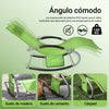 SoBuy OGS28-GRx2 Tumbonas X2 con Almohada y Bolsillo Lateral Verde