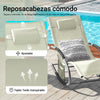 SoBuy OGS28-MI Tumbona ergonómica Beige