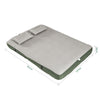 SoBuy OGS32-II-L-GR-P01 Colchoneta hinchable de doble capa para 2 personas con bomba de pie integrada – 191x137x22cm