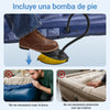 SoBuy OGS32-II-L-HG-P01 Colchón Hinchable para 1 personas con bomba de pie integrada Gris 191x137x22cm