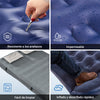 SoBuy OGS32-II-L-HG-P01 Colchón Hinchable para 1 personas con bomba de pie integrada Gris 191x137x22cm