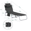 SoBuy OGS35-SCH Tumbona Plegable con Almohada Negro