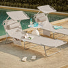 SoBuy OGS48-MIx2 Set de 2 Tumbonas Plegables con Respaldo Reclinable y Parasol