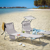 SoBuy OGS48-MIx2 Set de 2 Tumbonas Plegables con Respaldo Reclinable y Parasol