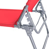 SoBuy OGS48-R Tumbona Plegable con Respaldo Reclinable y Parasol