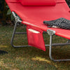 SoBuy OGS48-R Tumbona Plegable con Respaldo Reclinable y Parasol