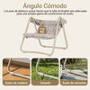 SoBuy OGS62-MI Columpio Jardin Exterior Silla Mecedora Beige