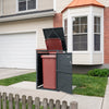 SoBuy OGS63-DG Cobertizo de Basura con Puerta cerrable Gris Oscuro 69x80x116 cm