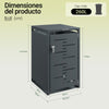SoBuy OGS63-DG Cobertizo de Basura con Puerta cerrable Gris Oscuro 69x80x116 cm