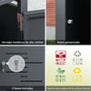 SoBuy OGS63-DG Cobertizo de Basura con Puerta cerrable Gris Oscuro 69x80x116 cm