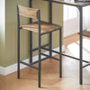 Taburete con respaldo ergonómico - altura 67cm