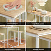 Mesa alta de bar e bancos SoBuy OGT15-WN x4, branco e natural