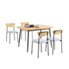 Conjunto de mesa de cozinha SoBuy OGT52-N de 5 peças com 4 cadeiras confortáveis para sala de jantar e varanda