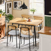 Conjunto de mesa de cozinha SoBuy OGT52-N de 5 peças com 4 cadeiras confortáveis para sala de jantar e varanda