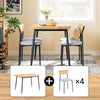 Conjunto de mesa de cozinha SoBuy OGT52-N de 5 peças com 4 cadeiras confortáveis para sala de jantar e varanda