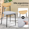 Conjunto de mesa de cozinha SoBuy OGT52-N de 5 peças com 4 cadeiras confortáveis para sala de jantar e varanda