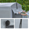 SoBuy SDA11-SIL Lona de substituição para abrigo de jardim exterior SoBuy KLS11 120x176x163 cm