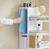 SoBuy STR14-H-W Estantería blanca de 7 niveles Librería estrecha con baldas 30x32.5x146.8 cm