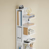 SoBuy STR14-H-W Estantería blanca de 7 niveles Librería estrecha con baldas 30x32.5x146.8 cm