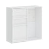 SoBuy STR16-W Armario de pared blanco suspendido multiusos con 4 estantes ajustables 70x25.1x70.2 cm