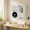 SoBuy STR16-W Armario de pared blanco suspendido multiusos con 4 estantes ajustables 70x25.1x70.2 cm