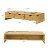 Suporte para monitor SoBuy BBF03-N com 3 gavetas em madeira