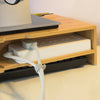 Suporte para monitor SoBuy BBF03-N com 3 gavetas em madeira