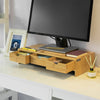 Suporte para monitor SoBuy BBF03-N com 3 gavetas em madeira