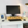 Suporte para monitor SoBuy BBF03-N com 3 gavetas em madeira