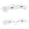 Suporte giratório para monitor SoBuy BBF04-W com 2 gavetas, branco