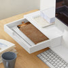Suporte giratório para monitor SoBuy BBF04-W com 2 gavetas, branco