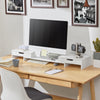Suporte giratório para monitor SoBuy BBF04-W com 2 gavetas, branco