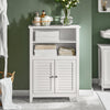 Armário de casa de banho SoBuy BZR13-W com 2 prateleiras e 2 portas, branco