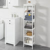 SoBuy BZR14-W Prateleiras para casa de banho com 5 prateleiras brancas