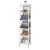 SoBuy BZR14-W Prateleiras para casa de banho com 5 prateleiras brancas