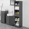 SoBuy BZR17-DG Mueble Columna de Baño con 1 Puerta y 3 Estantes y 1 cajón Gris
