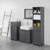 SoBuy BZR18-DG Armario Lavabo con 2 Estantes Gris