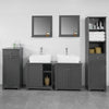 SoBuy BZR18-DG Armario Lavabo con 2 Estantes Gris