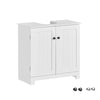 SoBuy BZR18-II-W Armario Lavabo con pedestal Armario de baño hasta el suelo Blanco