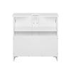 SoBuy BZR18-W Armario Lavabo con 2 Estantes Blanco