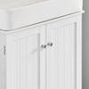 SoBuy BZR18-W Armario Lavabo con 2 Estantes Blanco