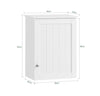 Preventa-SoBuy BZR19-W Armario de Pared con 2 estantes Blanco