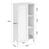 Armário de casa de banho SoBuy BZR39-W com 1 porta e 3 prateleiras, branco