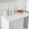Armário de casa de banho SoBuy BZR39-W com 1 porta e 3 prateleiras, branco